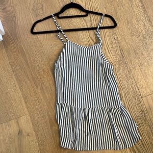 Stripe spaghetti strap